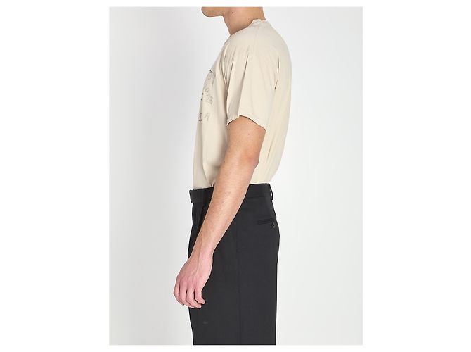 Maison Martin Margiela T-shirt em algodão numeric Bege - vista 3