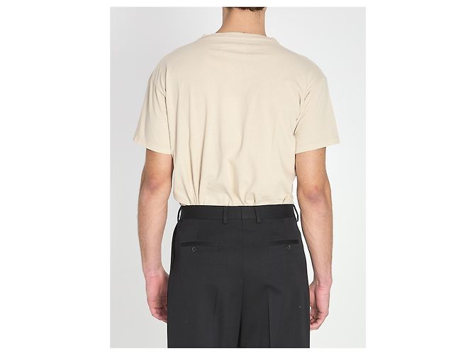 Maison Martin Margiela T-shirt em algodão numeric Bege - vista 4