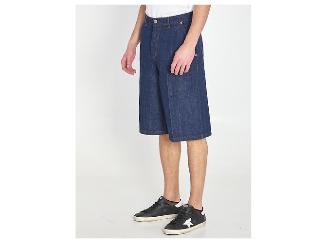 Ami Paris Bermuda en denim ample Bleu - vue 2