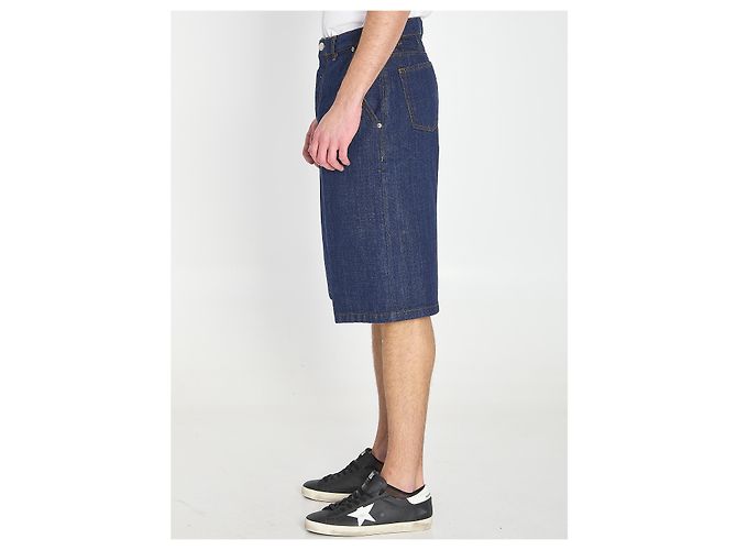 Ami Paris Bermuda en denim ample Bleu - vue 3