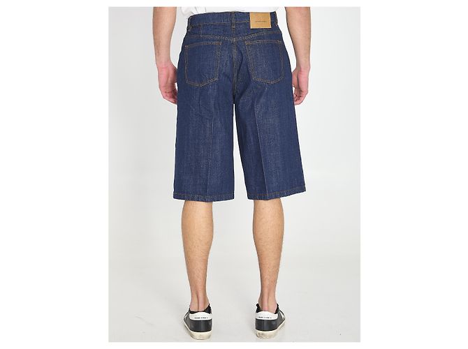 Ami Paris Bermuda en denim ample Bleu - vue 4