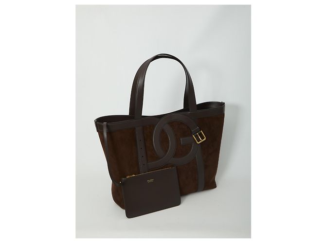 Dolce & Gabbana Shopper aus Wildleder Braun - Ansicht 4