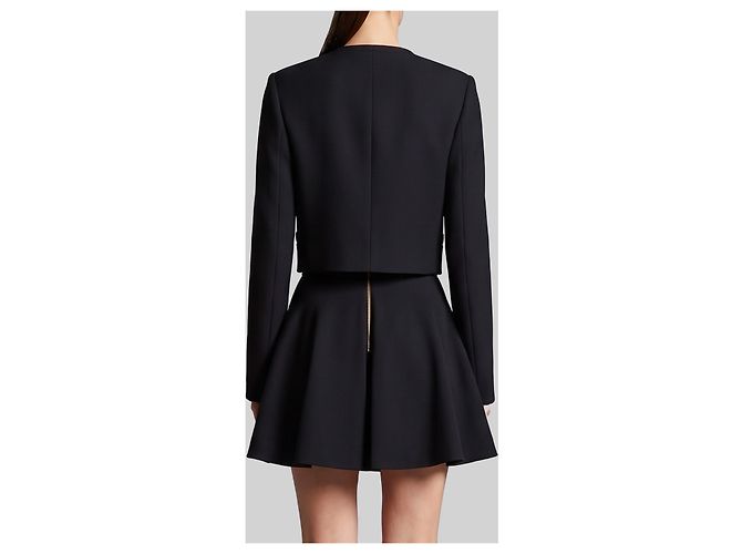 Versace Crop natté wool jacket Black - view 3