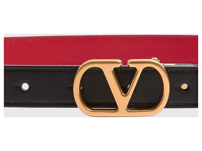 Valentino Garavani Cinturón reversible de piel VLogo Signature Negro - vista 2