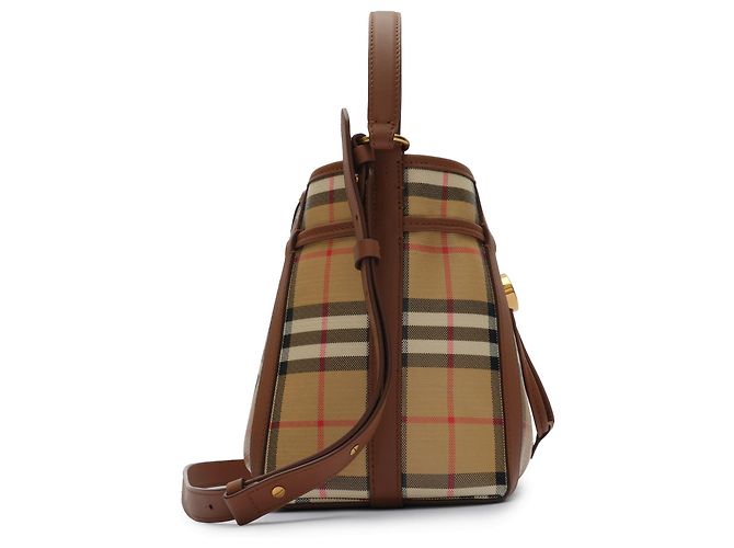 Burberry Sac seau Mini Check Beige - vue 2
