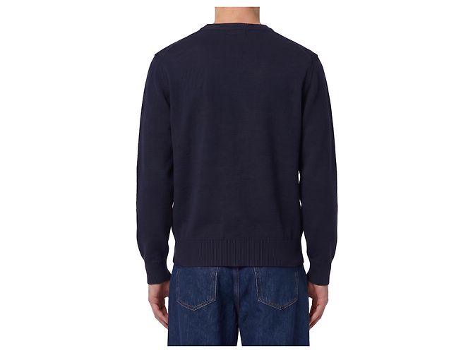 Ami Paris Ami De Coeur Merinowolle Pullover Blau - Ansicht 3