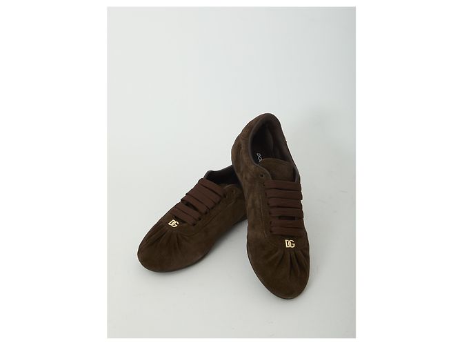 Dolce & Gabbana Low-top suede sneakers Brown - view 5