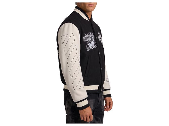 Off White Chaqueta college Cat Off Negro - vista 2