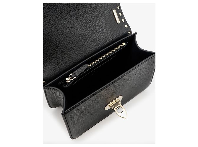 Valentino Garavani Grained calfskin small Rockstud crossbody bag Black - view 4