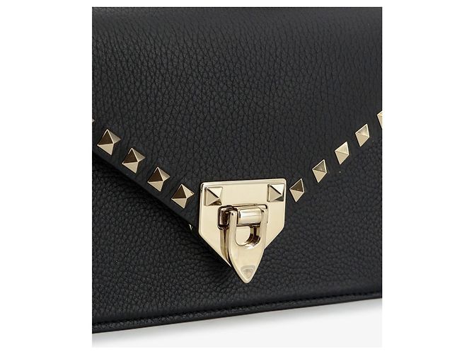 Valentino Garavani Grained calfskin small Rockstud crossbody bag Black - view 5