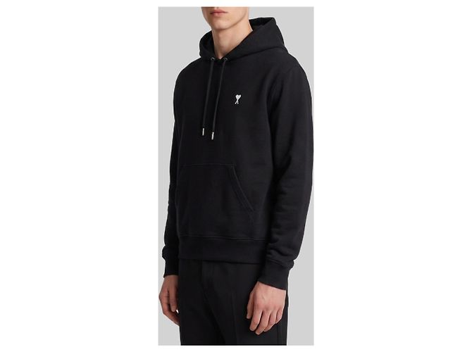 Ami Paris Ami de Coeur Hoodie schwarz Baumwolle - Ansicht 3