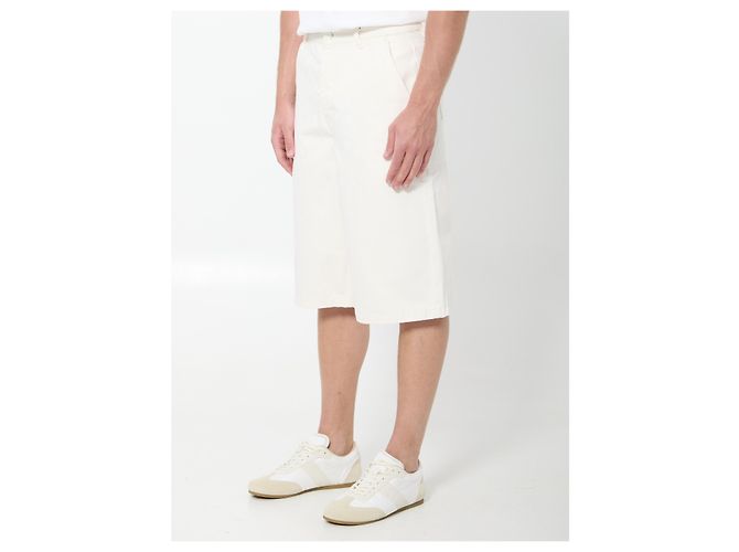 Ami Paris Lockere Twill-Bermuda-Shorts Weiß - Ansicht 2