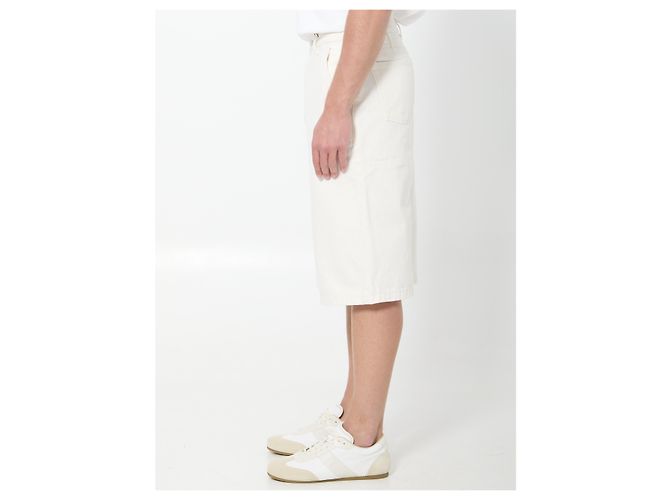 Ami Paris Lockere Twill-Bermuda-Shorts Weiß - Ansicht 3