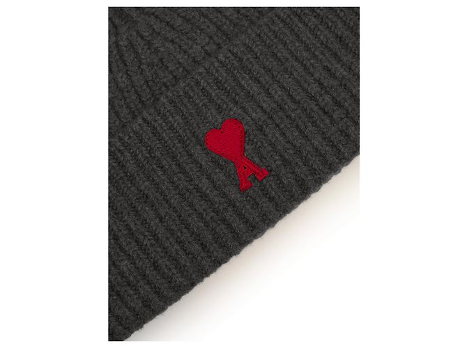Ami Paris Ami de Coeur Beanie Grau meliert - Ansicht 3