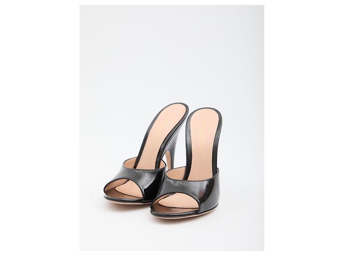 Gianvito Rossi Sofia mules de cuero negras Negro - vista 2