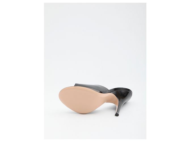 Gianvito Rossi Sofia mules de cuero negras Negro - vista 4