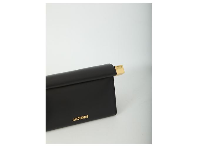 Borsa pouch Jacquemus Rond Carré in pelle nera Nero - vista 4
