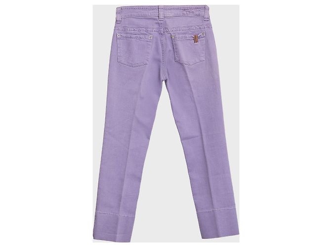 Calças Capri Notify roxo algodão elastano - vista 2