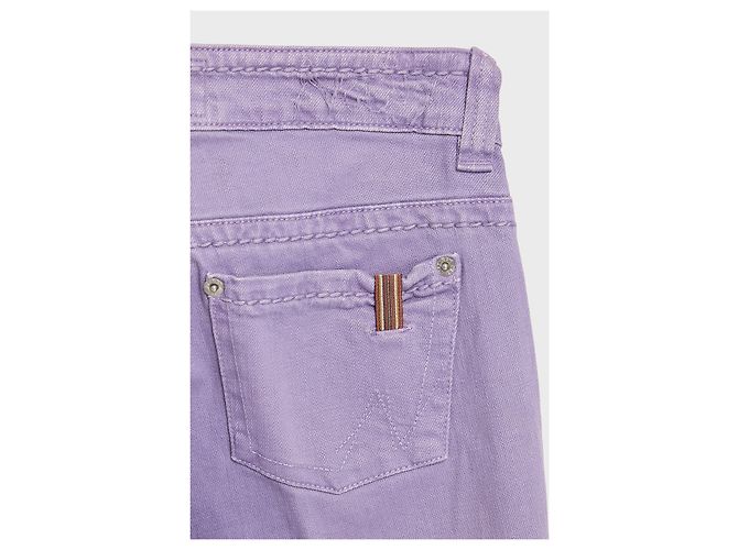 Calças Capri Notify roxo algodão elastano - vista 3