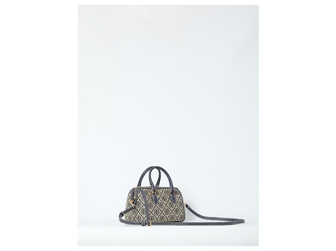 Tory Burch Bolsa barrel mini T Monogram Azul - vista 2