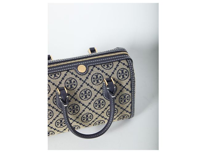 Tory Burch Bolsa barrel mini T Monogram Azul - vista 4