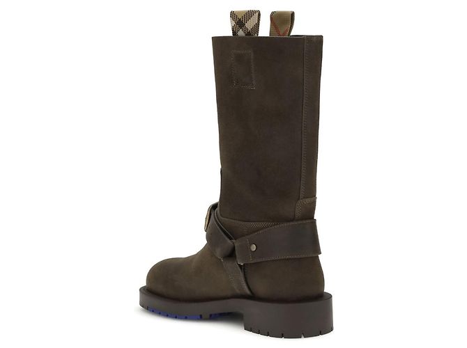 Stivali alti Loch in camoscio marrone Burberry - vista 3