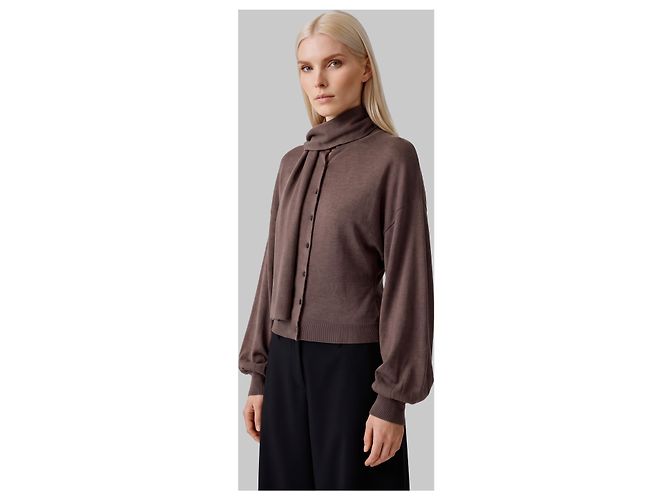 Jacquemus Losange Cardigan braun Seide und Viskose - Ansicht 2