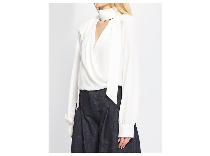 Federica Tosi Blusa incrociata con sciarpina - vista 2