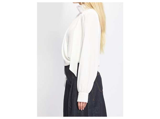 Federica Tosi Blusa incrociata con sciarpina - vista 3