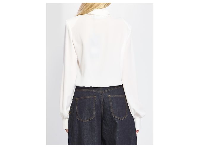 Federica Tosi Blusa incrociata con sciarpina - vista 4