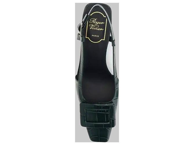 Roger Vivier Décolleté slingback Belle Vivier Night Green Verde - vista 4