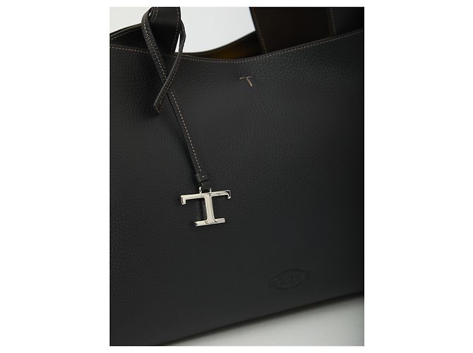 Bolsa de couro medium Tod's Preto - vista 4