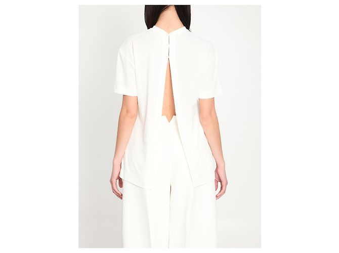 Jacquemus Top Ventadou Bianco in Jersey - vista 4