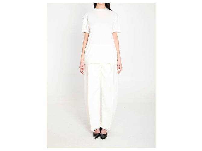 Jacquemus Top Ventadou Bianco in Jersey - vista 5