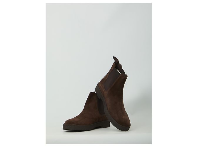 Common Projects Dark brown suede Chelsea boots - view 5