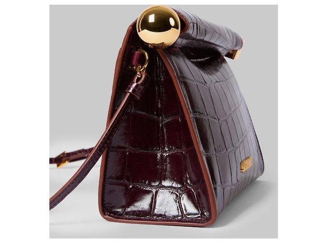 Jacquemus Borsa Rond Carré bordeaux scuro Bordò - vista 2