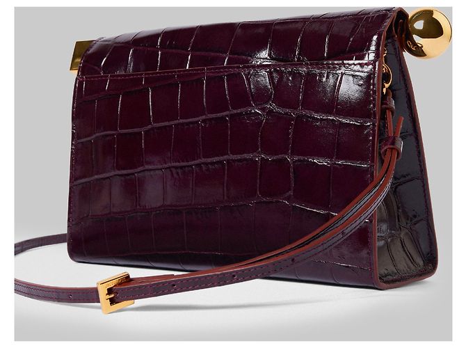 Jacquemus Borsa Rond Carré bordeaux scuro Bordò - vista 3