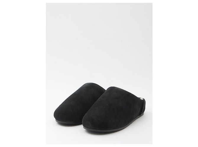 Mules Ugg Elea en cuir noir - vue 2