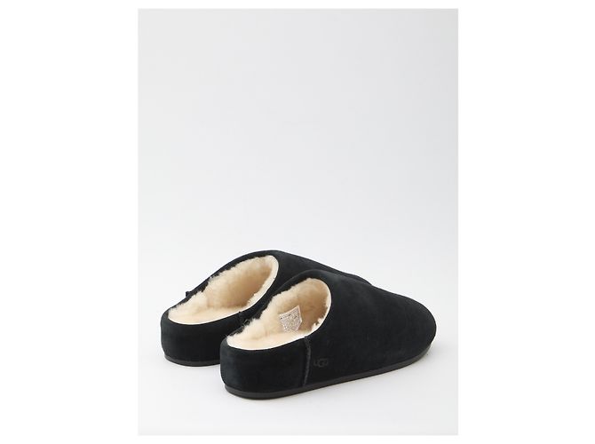 Mules Ugg Elea en cuir noir - vue 3