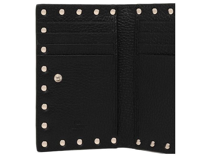Valentino Garavani Portacarte con zip Rockstud Nero - vista 4