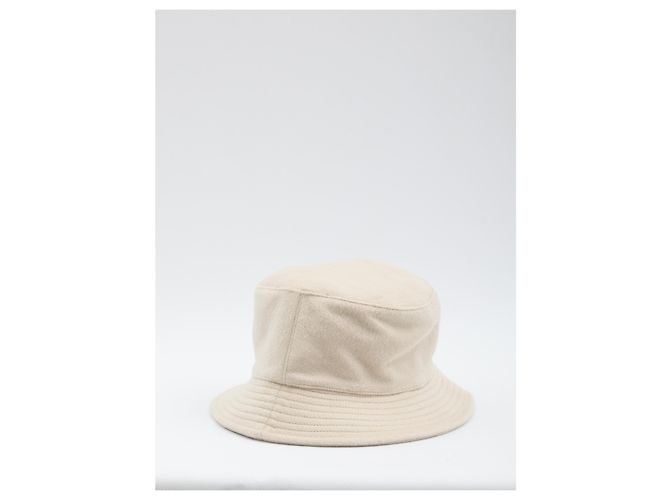 Jacquemus Le Bob cappello bucket in lana beige - vista 2