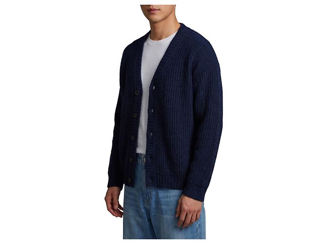 Roberto Collina Wollcardigan in Marineblau - Ansicht 2