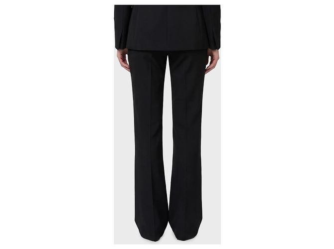 Attico Pantalones de esmoquin en lana virgen Negro - vista 2