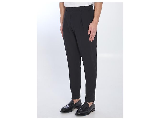 Pantaloni PT Torino Rebel neri in lana Nero - vista 2