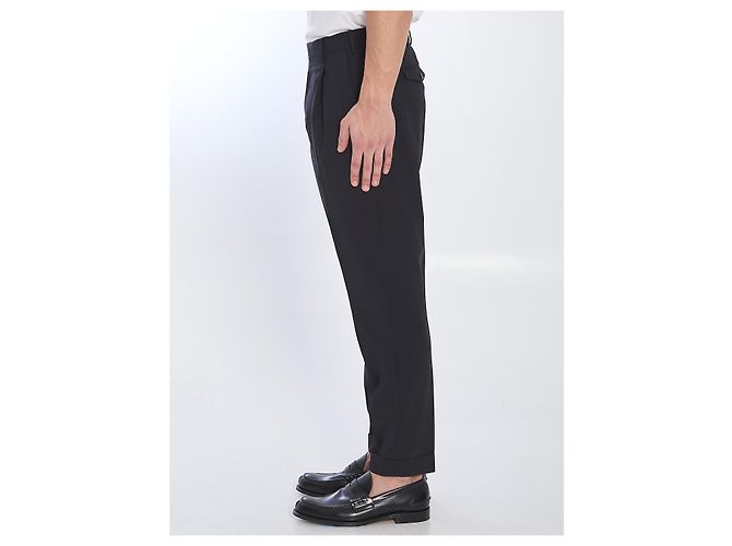 Pantaloni PT Torino Rebel neri in lana Nero - vista 3