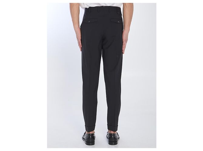 Pantaloni PT Torino Rebel neri in lana Nero - vista 4