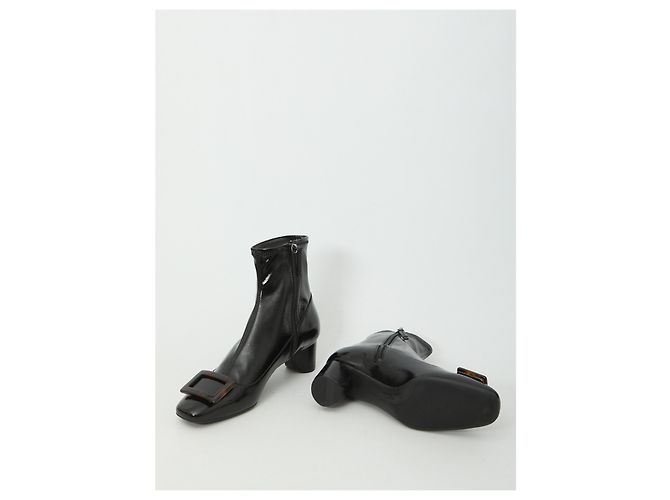 Roger Vivier Roundy Turtle Stretch ankle boots Black - view 5