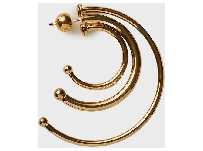Panconesi Boucles d'oreilles créoles Solar Pierced small Doré - vue 2