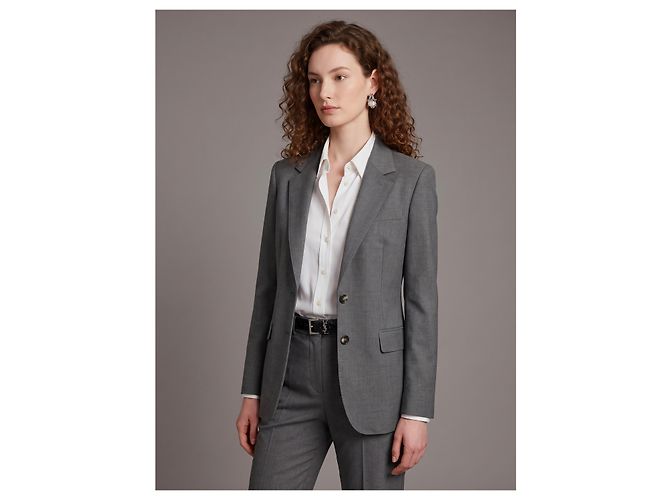 Sutton New York Giacca monopetto in tela stretch - vista 2