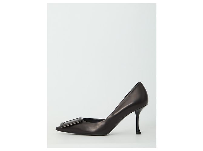 Roger Vivier Décolleté Dorsay Viv in pelle The City - vista 4